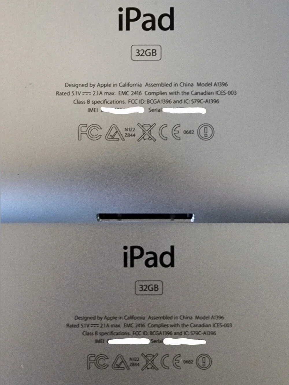 Lot Of 2 Apple iPad 2 Wi-Fi + 3G AT&T White/Silver | 32GB | A1396 Tested & Reset